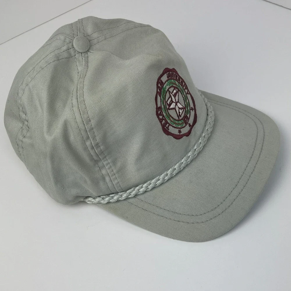 Vintage 90s Texas A&M University Pro Line Rope Hat Metal Slider Strapback TAMU